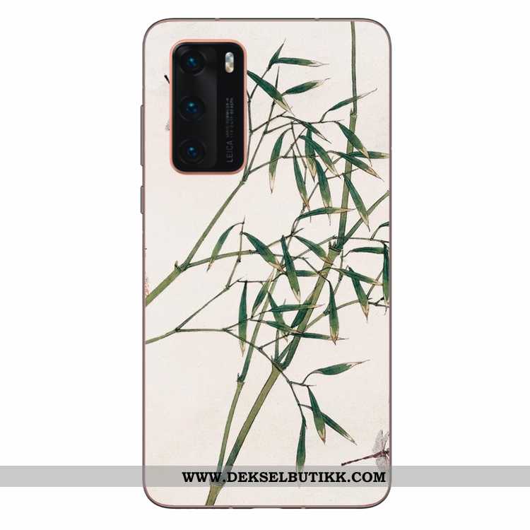 Deksel Huawei P40 Av Personlighet Grønn Anti-fall Kunst, Etui Huawei P40 Myke Til Salgs