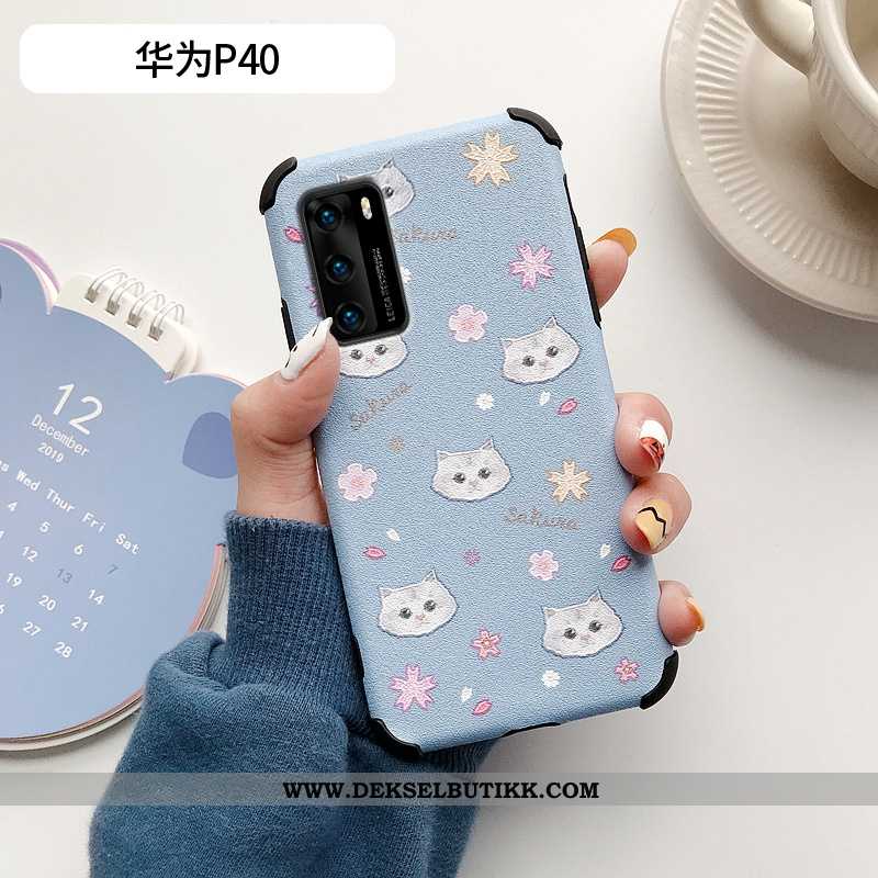 Deksel Huawei P40 Beskyttelse Silke Silikon Trend Rosa, Etui Huawei P40 Kreativ Tilbud