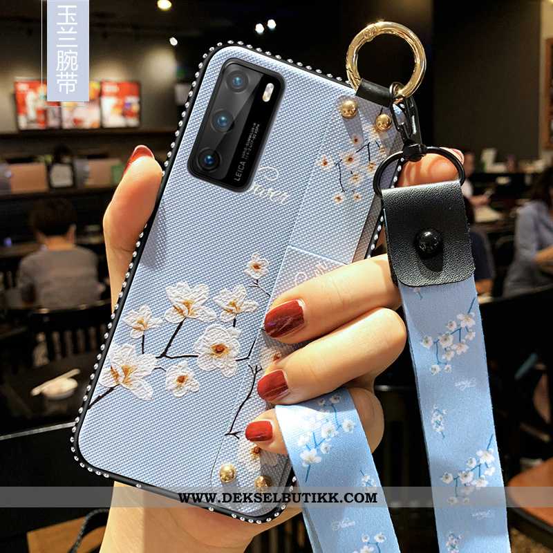 Deksel Huawei P40 Hengende Ornamenter Kunst Silikon Etui Rosa, Huawei P40 Trend Tilbud