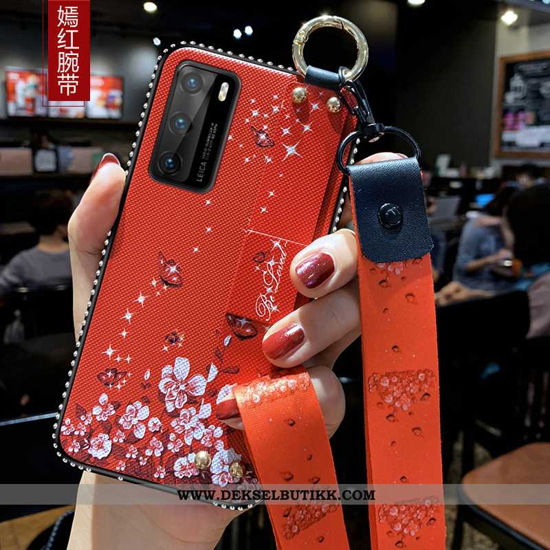 Deksel Huawei P40 Hengende Ornamenter Kunst Silikon Etui Rosa, Huawei P40 Trend Tilbud