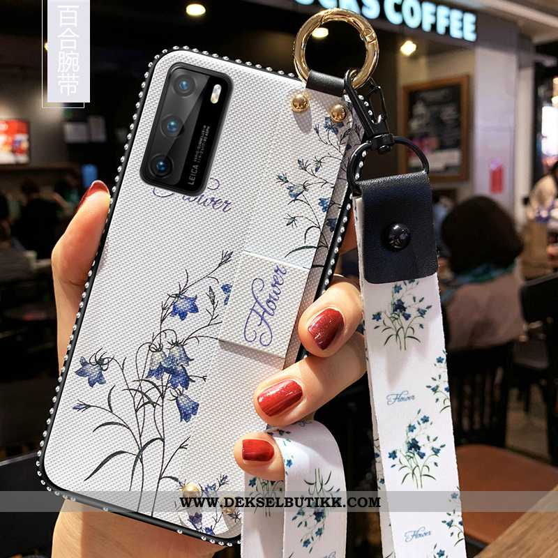 Deksel Huawei P40 Hengende Ornamenter Kunst Silikon Etui Rosa, Huawei P40 Trend Tilbud