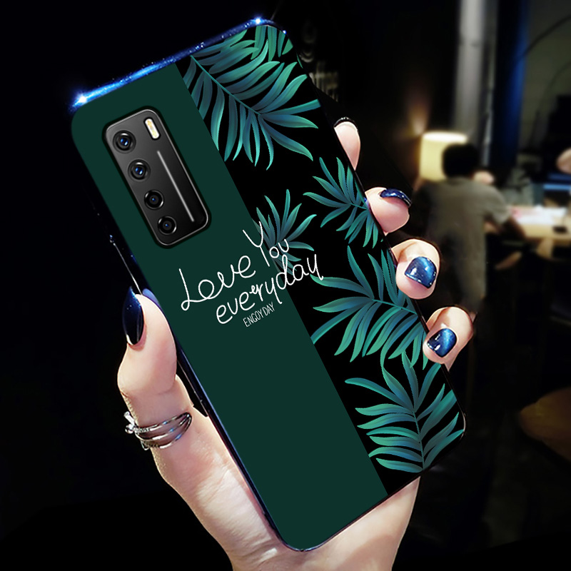 Deksel Huawei P40 Lite 5g Beskyttelse Farge Malt Mobiltelefon Cartoon Grønn, Etui Huawei P40 Lite 5g