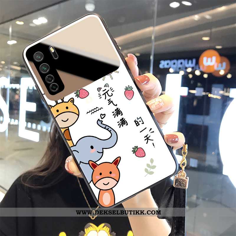 Deksel Huawei P40 Lite 5g Glass Dyr Etui Tempe~~pos Hvitt, Huawei P40 Lite 5g Av Personlighet Kjøpe