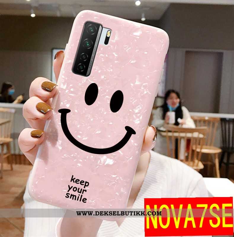 Deksel Huawei P40 Lite 5g Silikon Trend Anti-fall Net Red Rosa, Etui Huawei P40 Lite 5g Beskyttelse 