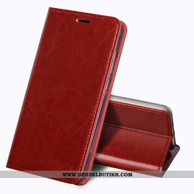 Deksel Huawei P40 Lite 5g Skinn Folio Business Mobiltelefon Burgunder, Etui Huawei P40 Lite 5g Vinta