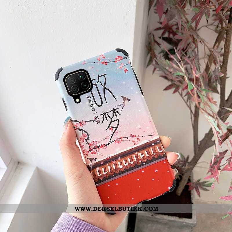 Deksel Huawei P40 Lite Myke Cartoon Net Red Mørkeblå, Etui Huawei P40 Lite Silikon Tilbud