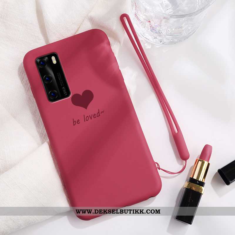 Deksel Huawei P40 Myke Lovers Ultra Mobiltelefon Rosa, Etui Huawei P40 Silikon Billige