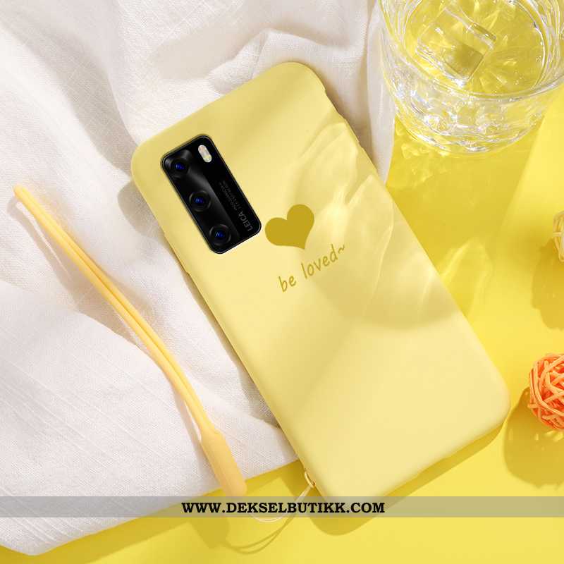 Deksel Huawei P40 Myke Lovers Ultra Mobiltelefon Rosa, Etui Huawei P40 Silikon Billige