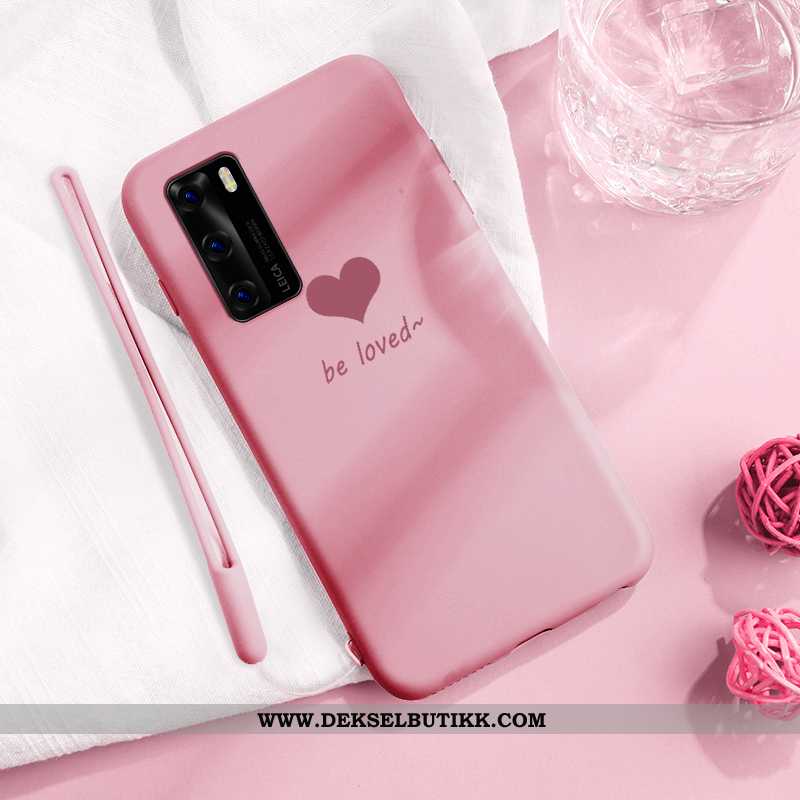 Deksel Huawei P40 Myke Lovers Ultra Mobiltelefon Rosa, Etui Huawei P40 Silikon Billige