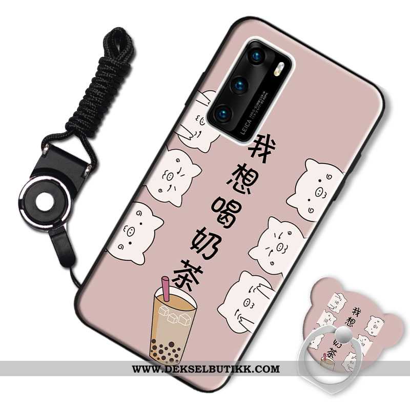 Deksel Huawei P40 Nubuck Mobiltelefon Trend Burgunder, Etui Huawei P40 Av Personlighet Billig