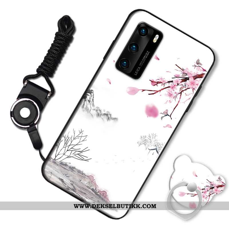 Deksel Huawei P40 Nubuck Mobiltelefon Trend Burgunder, Etui Huawei P40 Av Personlighet Billig