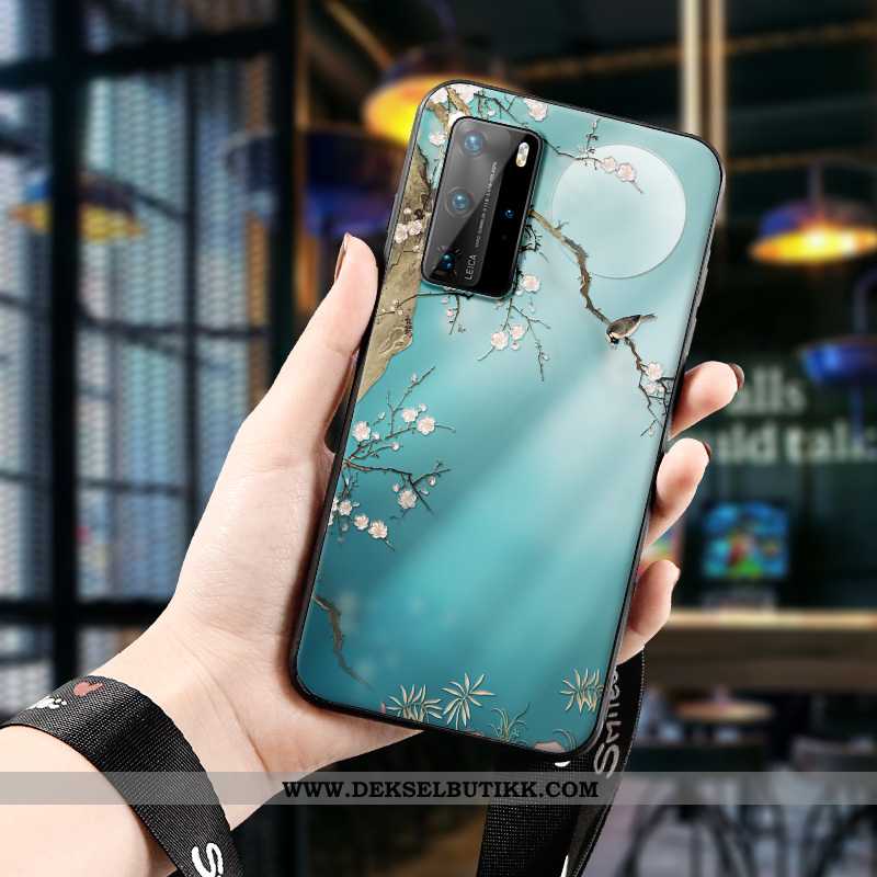 Deksel Huawei P40 Pro Myke Relieff Trend Alt Inkludert Grønn, Etui Huawei P40 Pro Silikon Tilbud