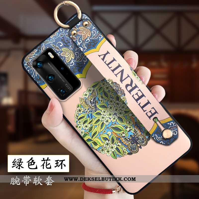 Deksel Huawei P40 Pro Silikon Kinesisk Stil Alt Inkludert Hengende Ornamenter Burgunder, Etui Huawei