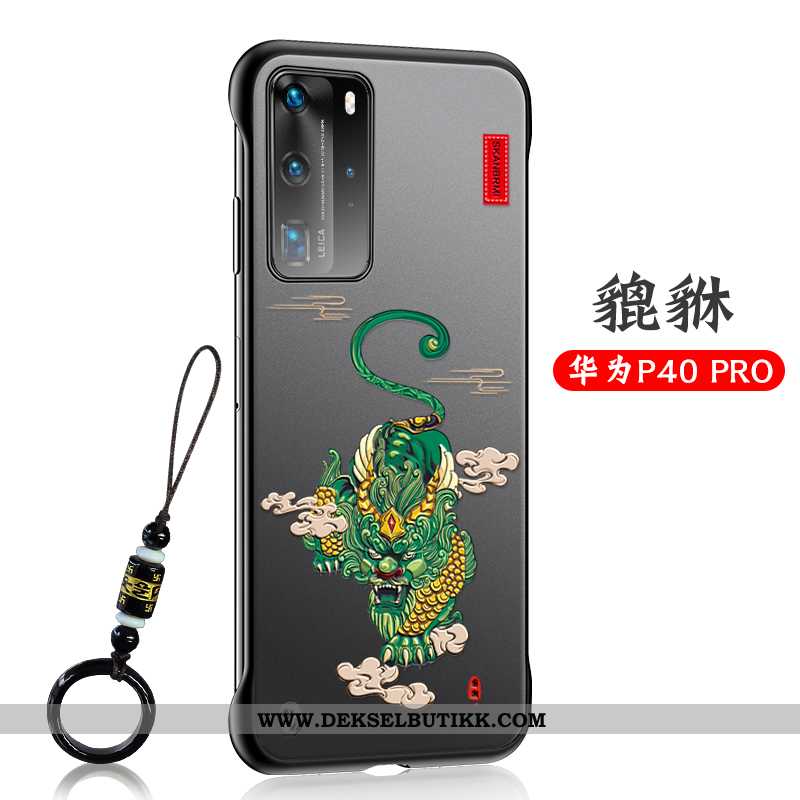 Deksel Huawei P40 Pro Ultra Kreativ Frame Etui Grå, Huawei P40 Pro Tynne Rabatt