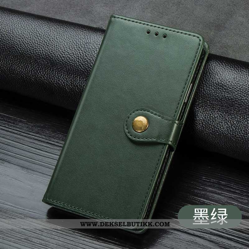 Deksel Huawei Y5 2020 Lommebok Clamshell Alt Inkludert Kort Army Grønne, Etui Huawei Y5 2020 Skinnde