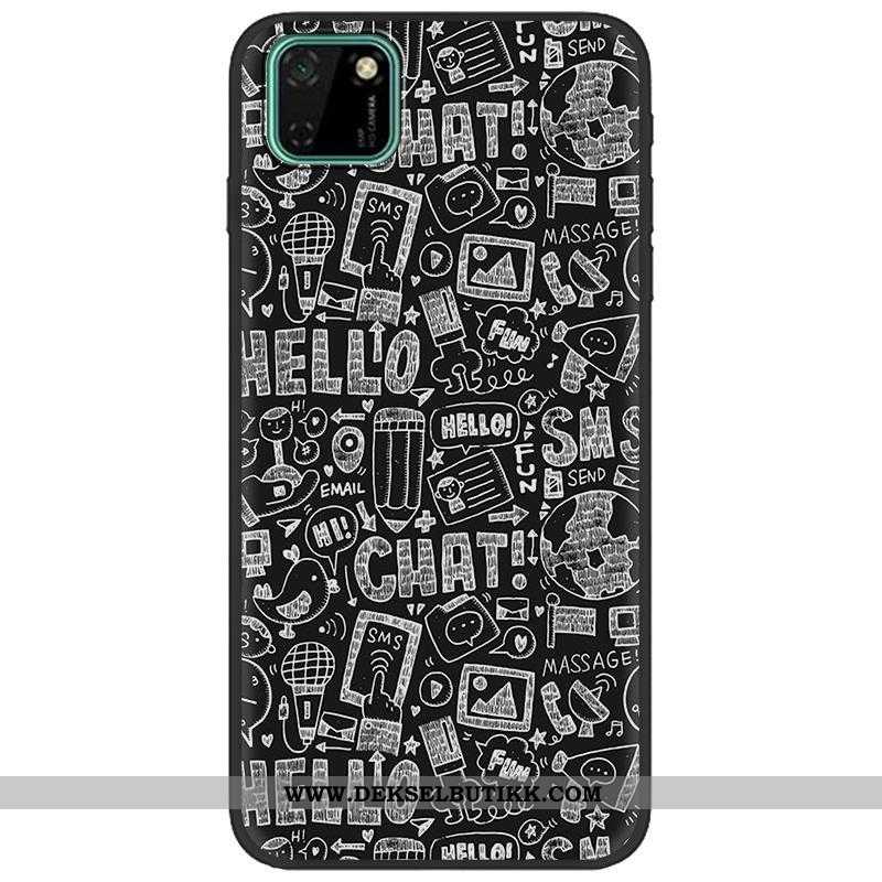 Deksel Huawei Y5p Kreativ Etui Svart Farge, Huawei Y5p Cartoon Billig