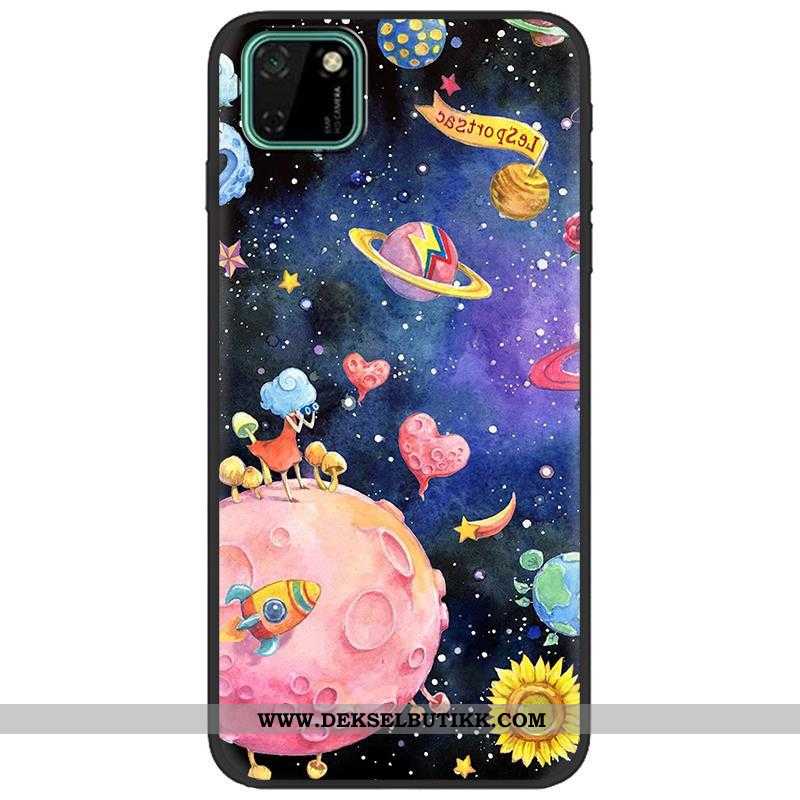 Deksel Huawei Y5p Kreativ Etui Svart Farge, Huawei Y5p Cartoon Billig