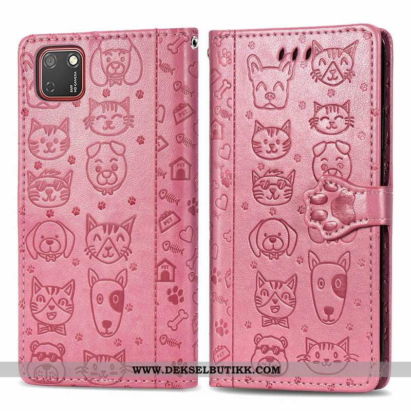 Deksel Huawei Y5p Relieff Beskyttelse Hunden Lilla, Etui Huawei Y5p Cartoon Butikk