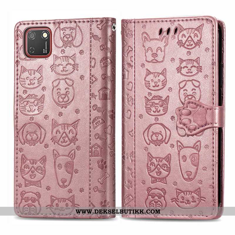 Deksel Huawei Y5p Relieff Beskyttelse Hunden Lilla, Etui Huawei Y5p Cartoon Butikk