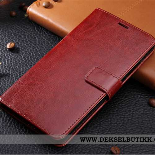 Deksel Huawei Y6 2020 Lommebok Silikon Kort Anti-fall Brun, Etui Huawei Y6 2020 Myke Butikk