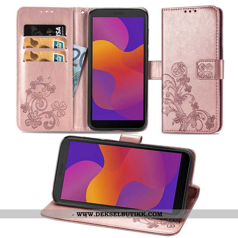 Deksel Huawei Y6p Skinndeksel Alt Inkludert Anti-fall Rosa, Etui Huawei Y6p Clamshell Billige