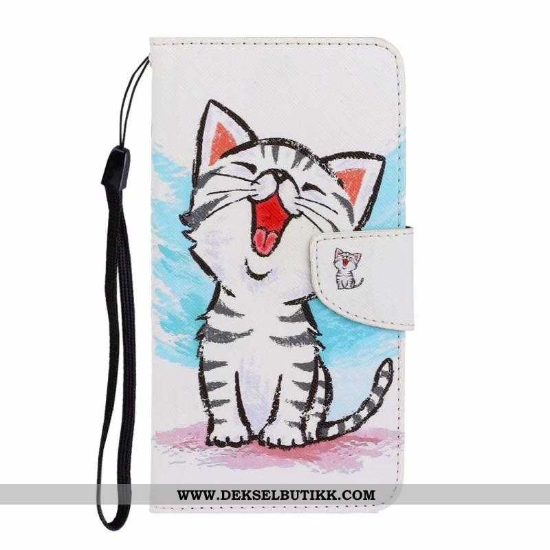 Deksel Huawei Y6s Skinndeksel Katt Clamshell Mobiltelefon Blå, Etui Huawei Y6s Cartoon Rabatt