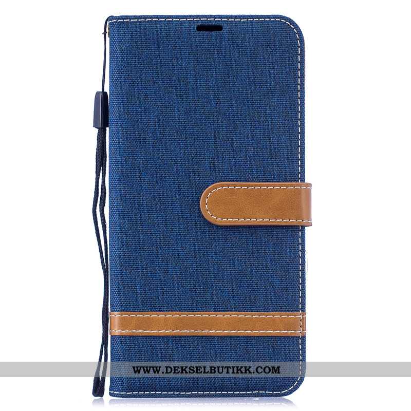 Deksel Huawei Y7 2020 Lommebok 2020 Nye Denim Blå, Etui Huawei Y7 2020 Beskyttelse Billige