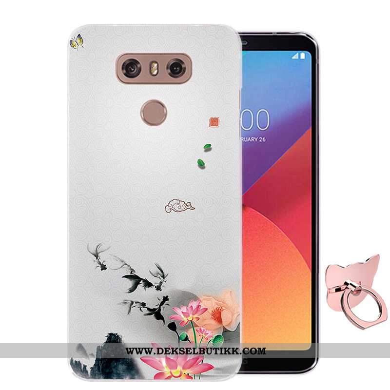 Deksel Lg G6 Silikon Mobiltelefon Farge Malt Anti-fall Rosa, Etui Lg G6 Beskyttelse Butikk