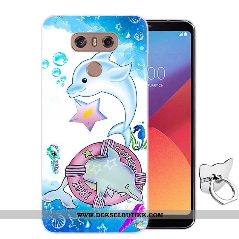 Deksel Lg G6 Silikon Mobiltelefon Farge Malt Anti-fall Rosa, Etui Lg G6 Beskyttelse Butikk