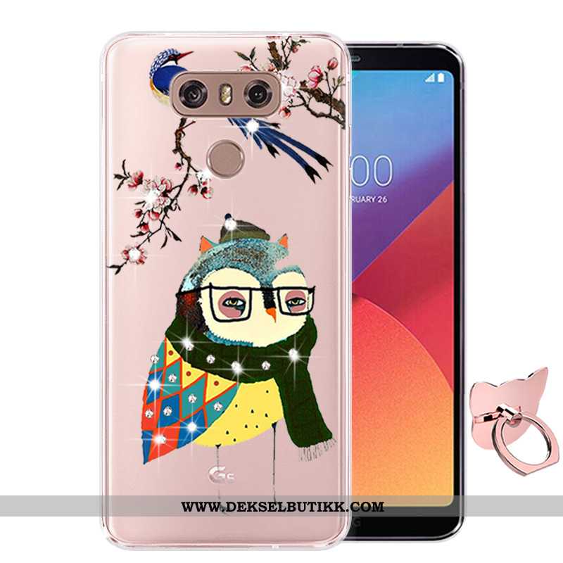 Deksel Lg G6 Silikon Mobiltelefon Farge Malt Anti-fall Rosa, Etui Lg G6 Beskyttelse Butikk