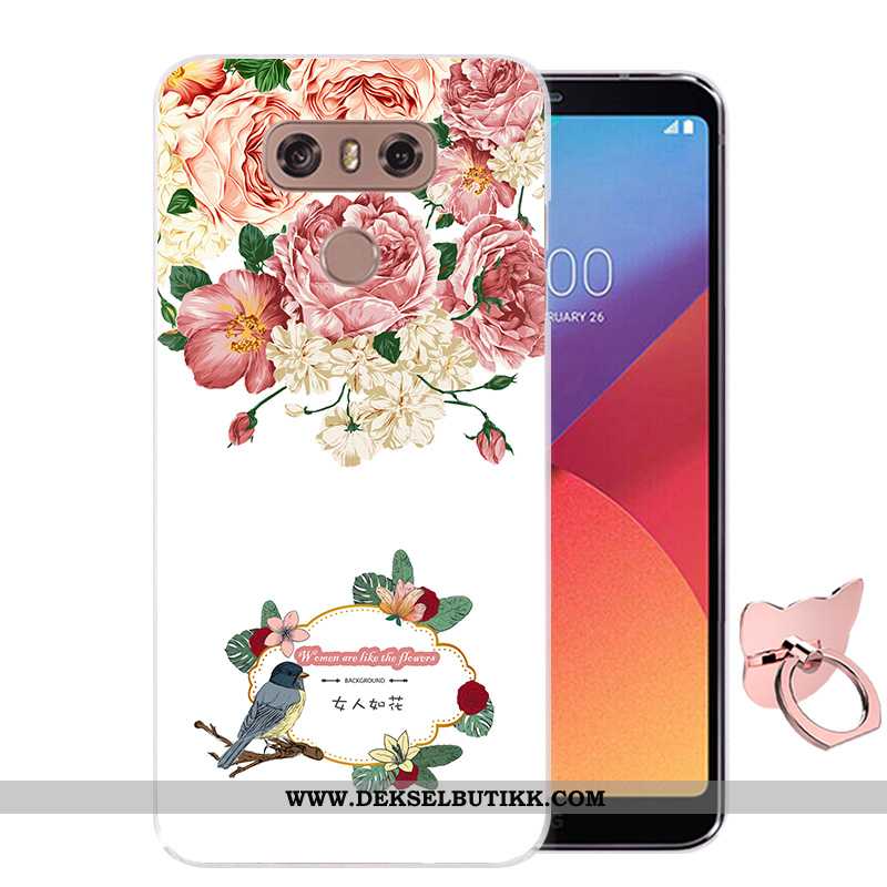 Deksel Lg G6 Silikon Mobiltelefon Farge Malt Anti-fall Rosa, Etui Lg G6 Beskyttelse Butikk