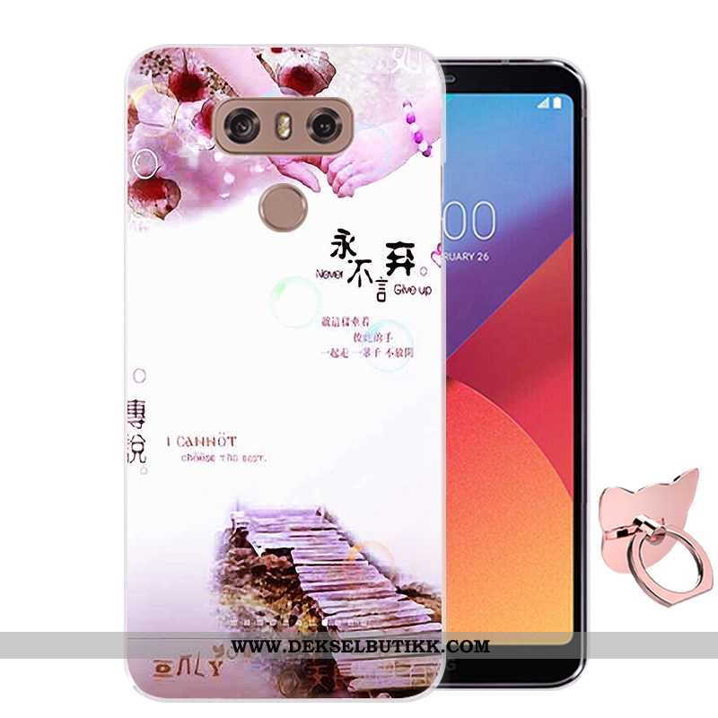 Deksel Lg G6 Silikon Mobiltelefon Farge Malt Anti-fall Rosa, Etui Lg G6 Beskyttelse Butikk