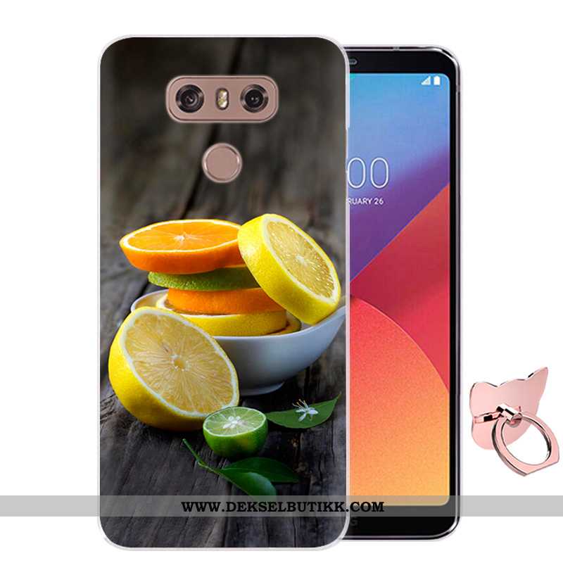 Deksel Lg G6 Silikon Mobiltelefon Farge Malt Anti-fall Rosa, Etui Lg G6 Beskyttelse Butikk