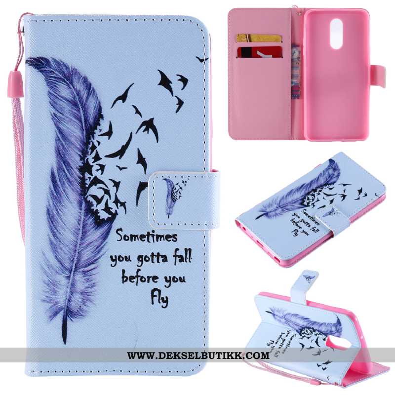 Deksel Lg Q Stylus Skinndeksel Folio Beskyttelse Farge Malt Hvitt, Etui Lg Q Stylus Cartoon Billig