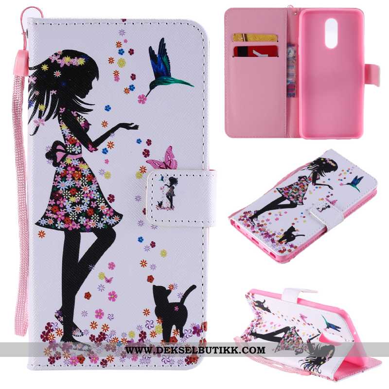 Deksel Lg Q Stylus Skinndeksel Folio Beskyttelse Farge Malt Hvitt, Etui Lg Q Stylus Cartoon Billig