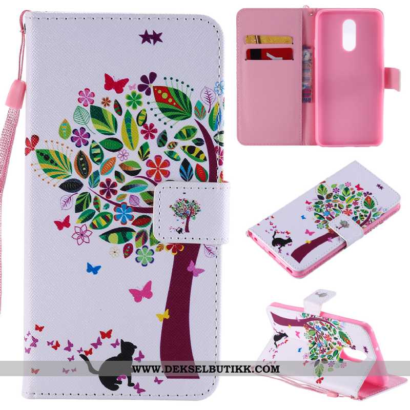 Deksel Lg Q Stylus Skinndeksel Folio Beskyttelse Farge Malt Hvitt, Etui Lg Q Stylus Cartoon Billig