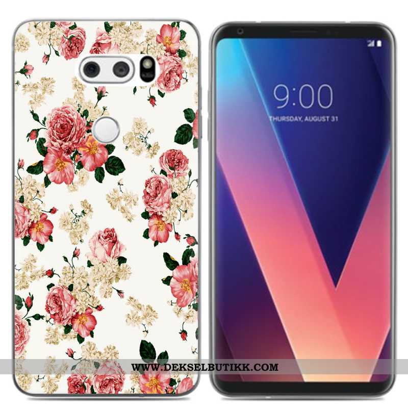 Deksel Lg V30 Kreativ Liten Pu Mobiltelefon Svart, Etui Lg V30 Cartoon Tilbud