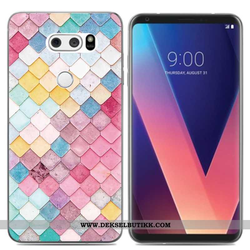 Deksel Lg V30 Kreativ Liten Pu Mobiltelefon Svart, Etui Lg V30 Cartoon Tilbud