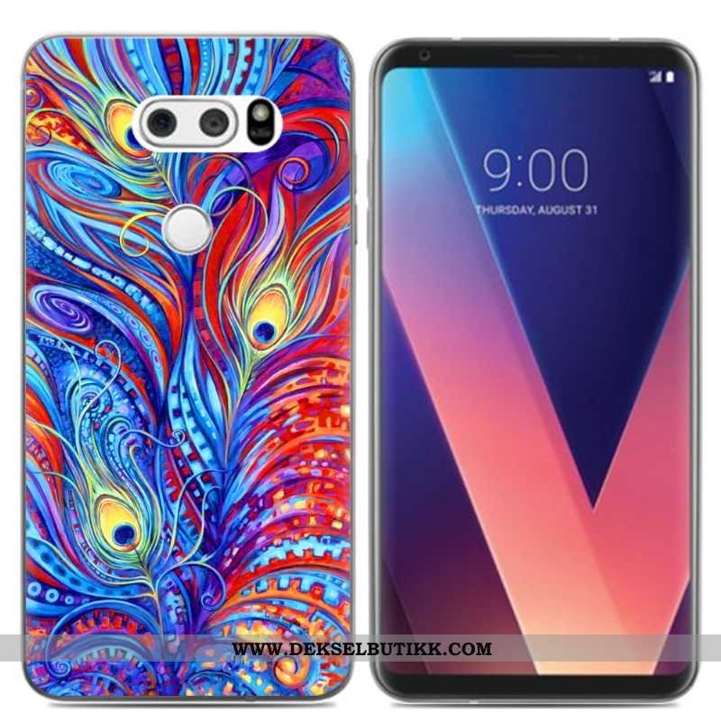 Deksel Lg V30 Kreativ Liten Pu Mobiltelefon Svart, Etui Lg V30 Cartoon Tilbud