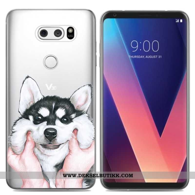 Deksel Lg V30 Kreativ Liten Pu Mobiltelefon Svart, Etui Lg V30 Cartoon Tilbud