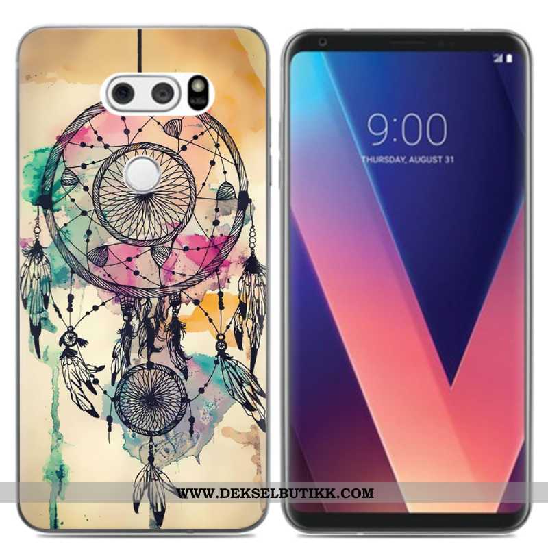 Deksel Lg V30 Kreativ Liten Pu Mobiltelefon Svart, Etui Lg V30 Cartoon Tilbud