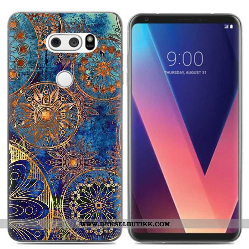 Deksel Lg V30 Kreativ Liten Pu Mobiltelefon Svart, Etui Lg V30 Cartoon Tilbud