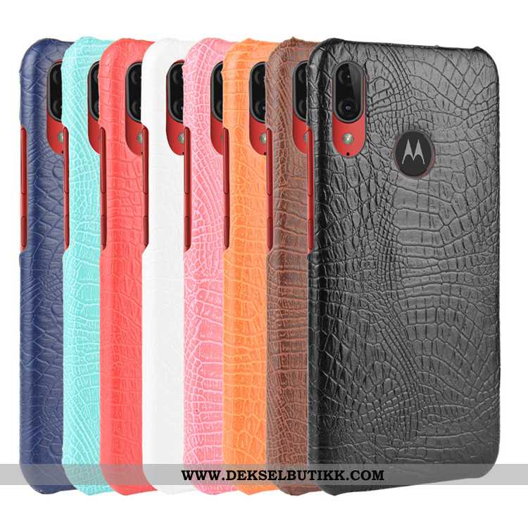 Deksel Moto E6 Plus Mønster Etui Beskyttelse Hard Svart, Moto E6 Plus Trend Billige