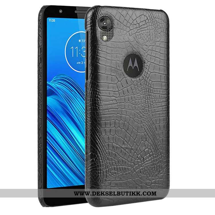 Deksel Moto E6 Plus Mønster Etui Beskyttelse Hard Svart, Moto E6 Plus Trend Billige