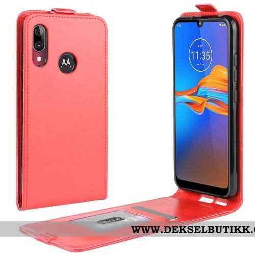 Deksel Moto E6 Plus Trend Etui Business Clamshell Rød, Moto E6 Plus Beskyttelse Tilbud