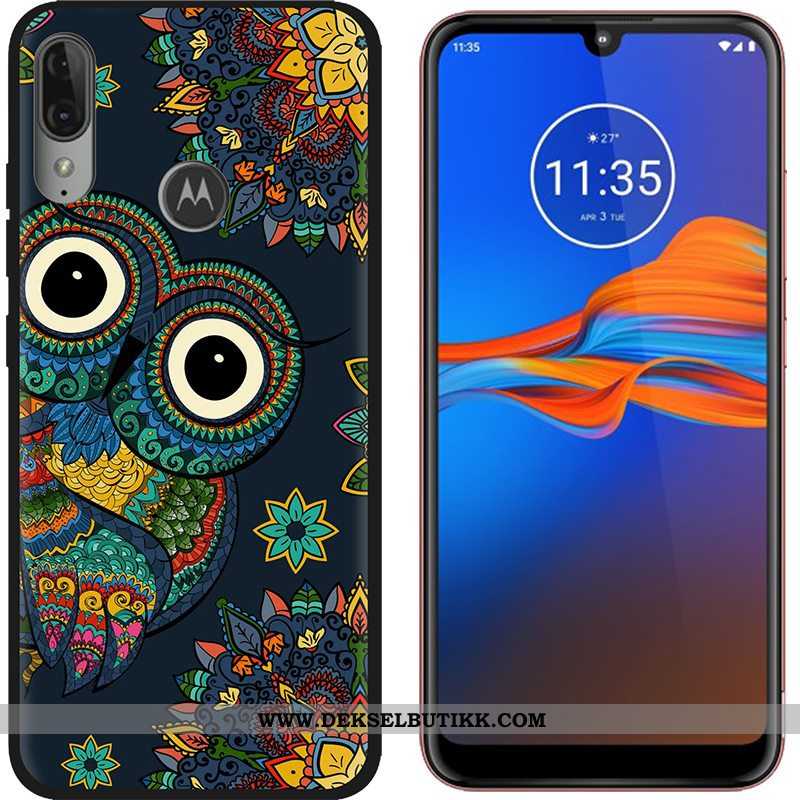 Deksel Moto E6 Plus Trend Klut Mobiltelefon Kreativ Lilla, Etui Moto E6 Plus Nubuck Billig