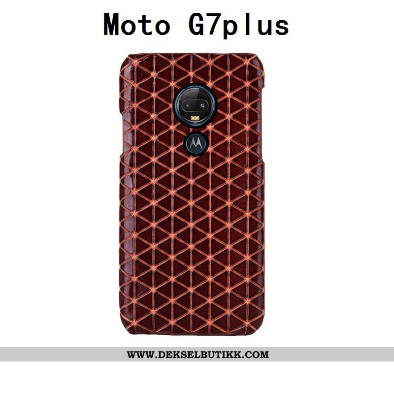 Deksel Moto G7 Plus Kreativ Tilpass Beskyttelse Rød, Etui Moto G7 Plus Skinn Kjøpe