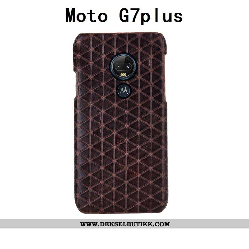 Deksel Moto G7 Plus Kreativ Tilpass Beskyttelse Rød, Etui Moto G7 Plus Skinn Kjøpe