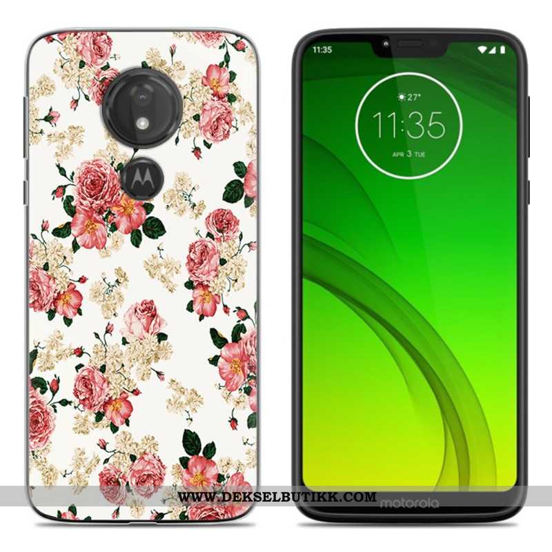 Deksel Moto G7 Power Cartoon Lilla Etui, Moto G7 Power Myke Tilbud