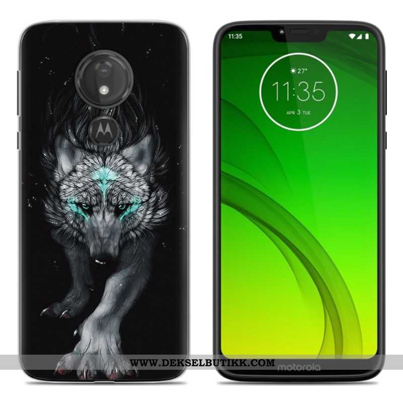 Deksel Moto G7 Power Cartoon Lilla Etui, Moto G7 Power Myke Tilbud